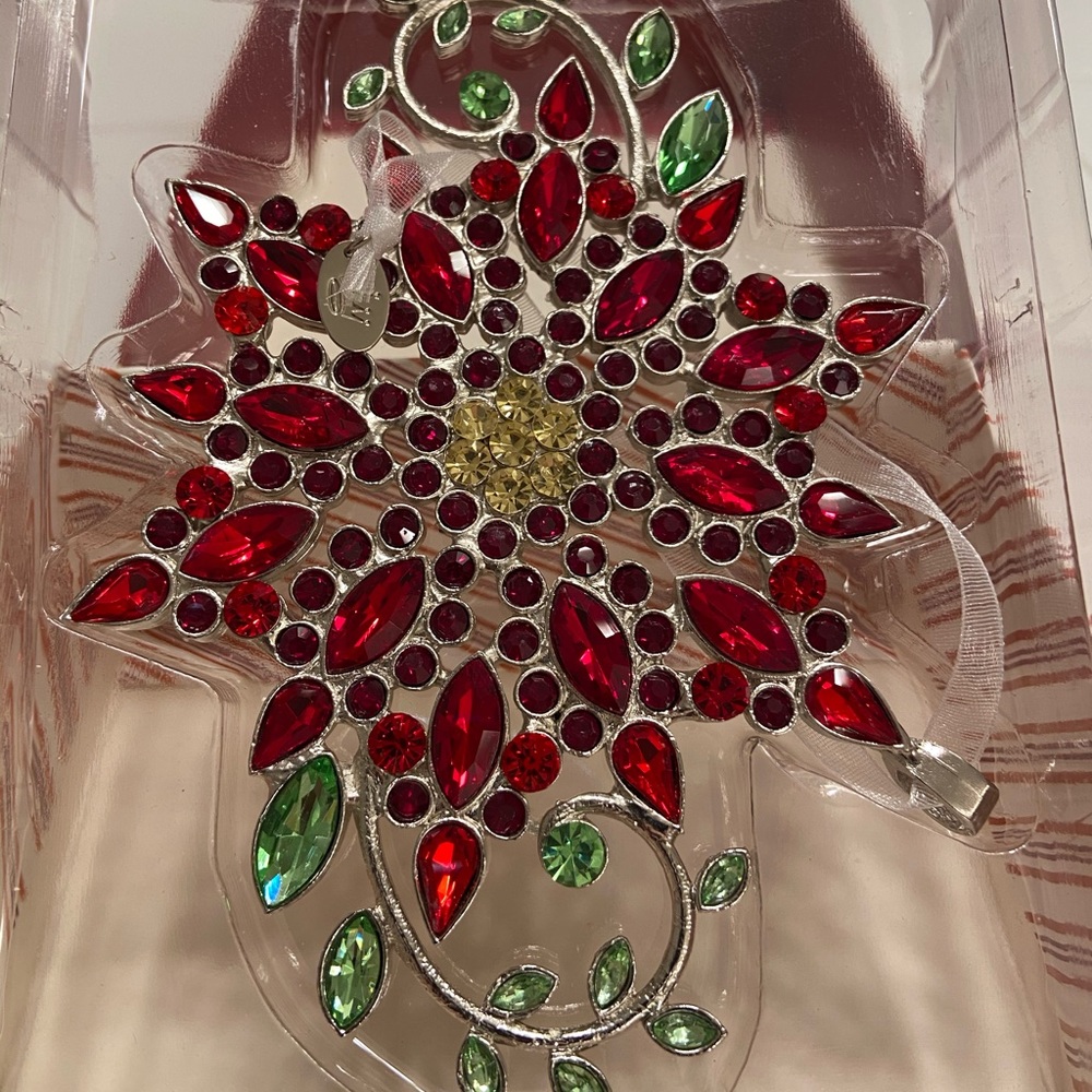 🎄Hallmark Keepsake Sparkling Poinsettia Christmas Ornament ✨